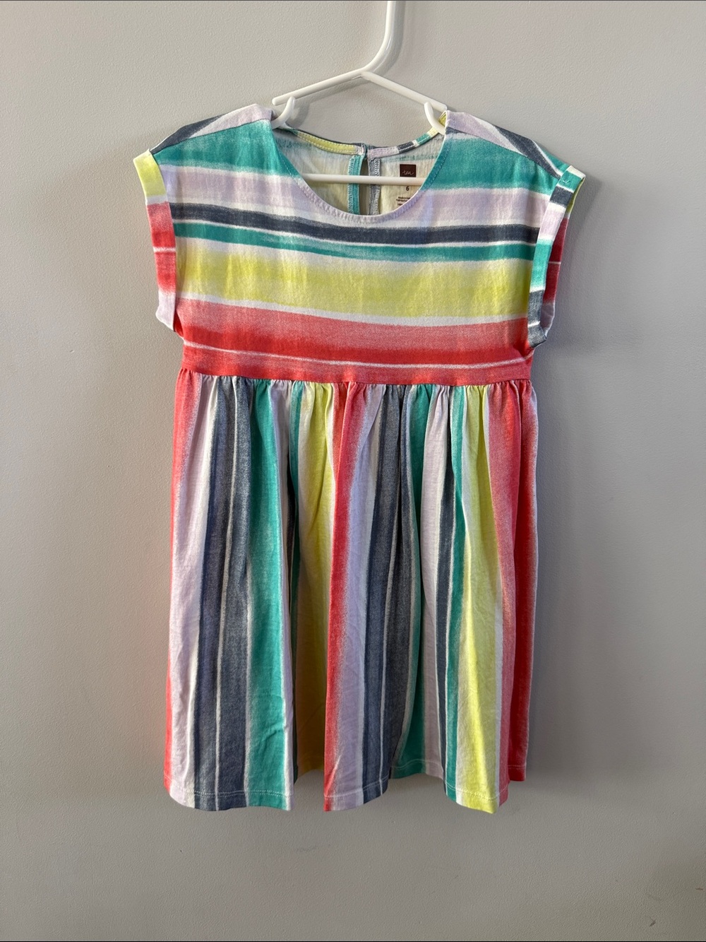 Girls' Multi-Color Stripe Cotton Dress